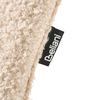 Set di 2 sedie da pranzo girevoli Tappezzeria boucle beige chiaro Base girevole in metallo