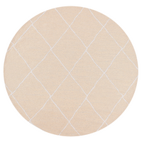 Tappeto rotondo per interni e per esterni con motivo geometrico ⌀ 120 cm Beige stile moderno balcone patio