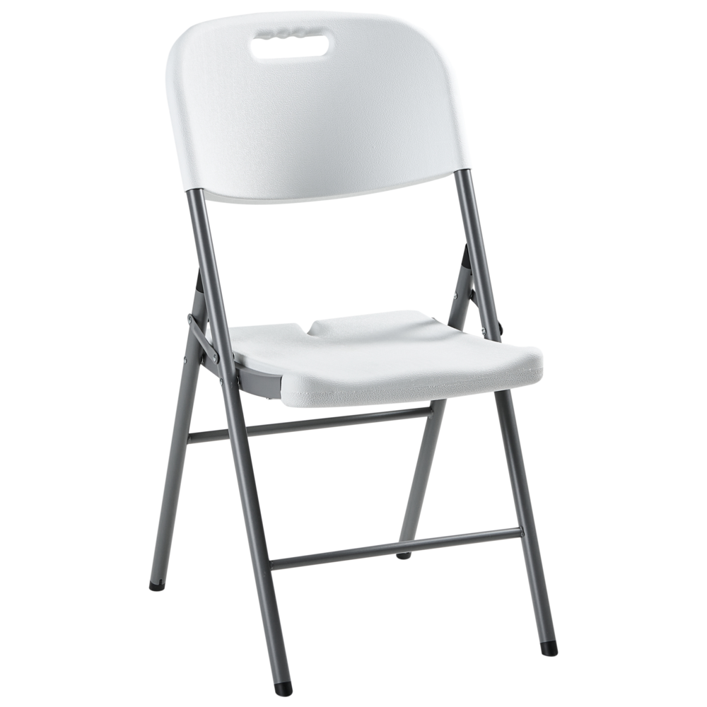 Set di 2 sedie da giardino in materiale sintetico bianco per esterni senza braccioli Stile moderno