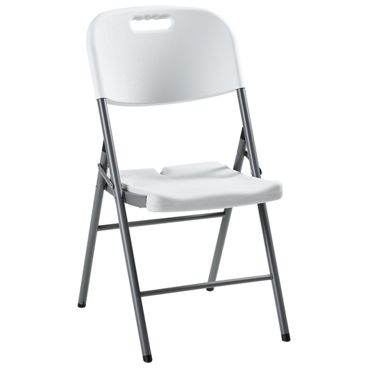 Set di 2 sedie da giardino in materiale sintetico bianco per esterni senza braccioli Stile moderno