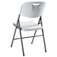 Set di 2 sedie da giardino in materiale sintetico bianco per esterni senza braccioli Stile moderno