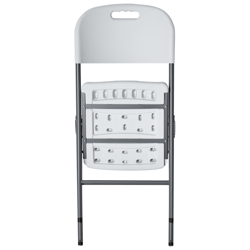 Set di 2 sedie da giardino in materiale sintetico bianco per esterni senza braccioli Stile moderno