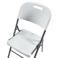 Set di 2 sedie da giardino in materiale sintetico bianco per esterni senza braccioli Stile moderno