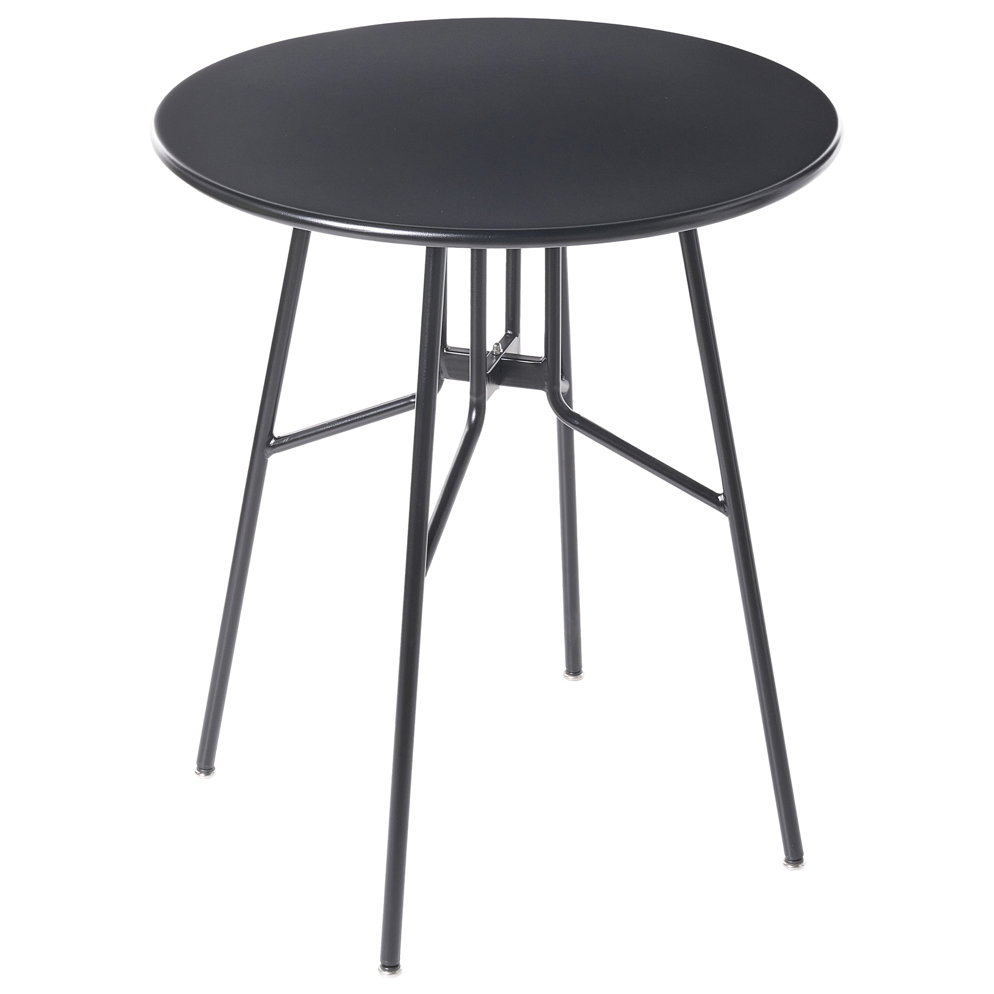 Tavolo da pranzo da giardino in ferro nero metallo rotondo ø 64 cm Design moderno per esterni