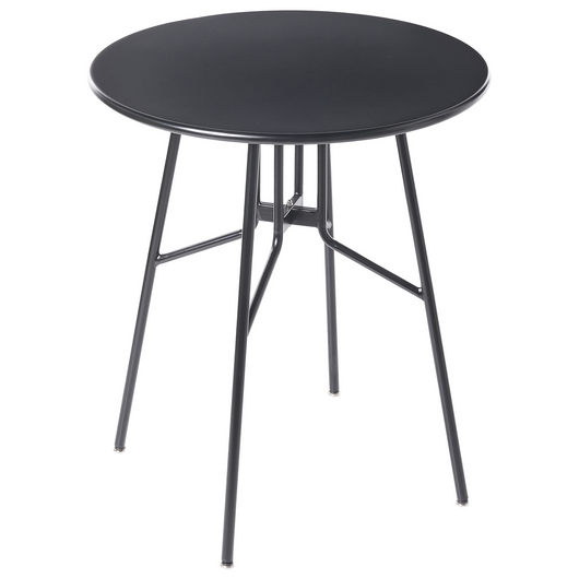 Tavolo da pranzo da giardino in ferro nero metallo rotondo ø 64 cm Design moderno per esterni