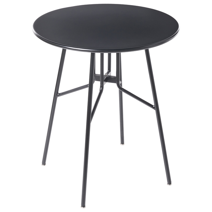 Tavolo da pranzo da giardino in ferro nero metallo rotondo ø 64 cm Design moderno per esterni