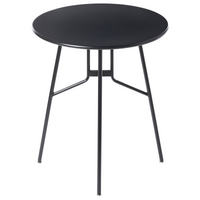 Tavolo da pranzo da giardino in ferro nero metallo rotondo ø 64 cm Design moderno per esterni