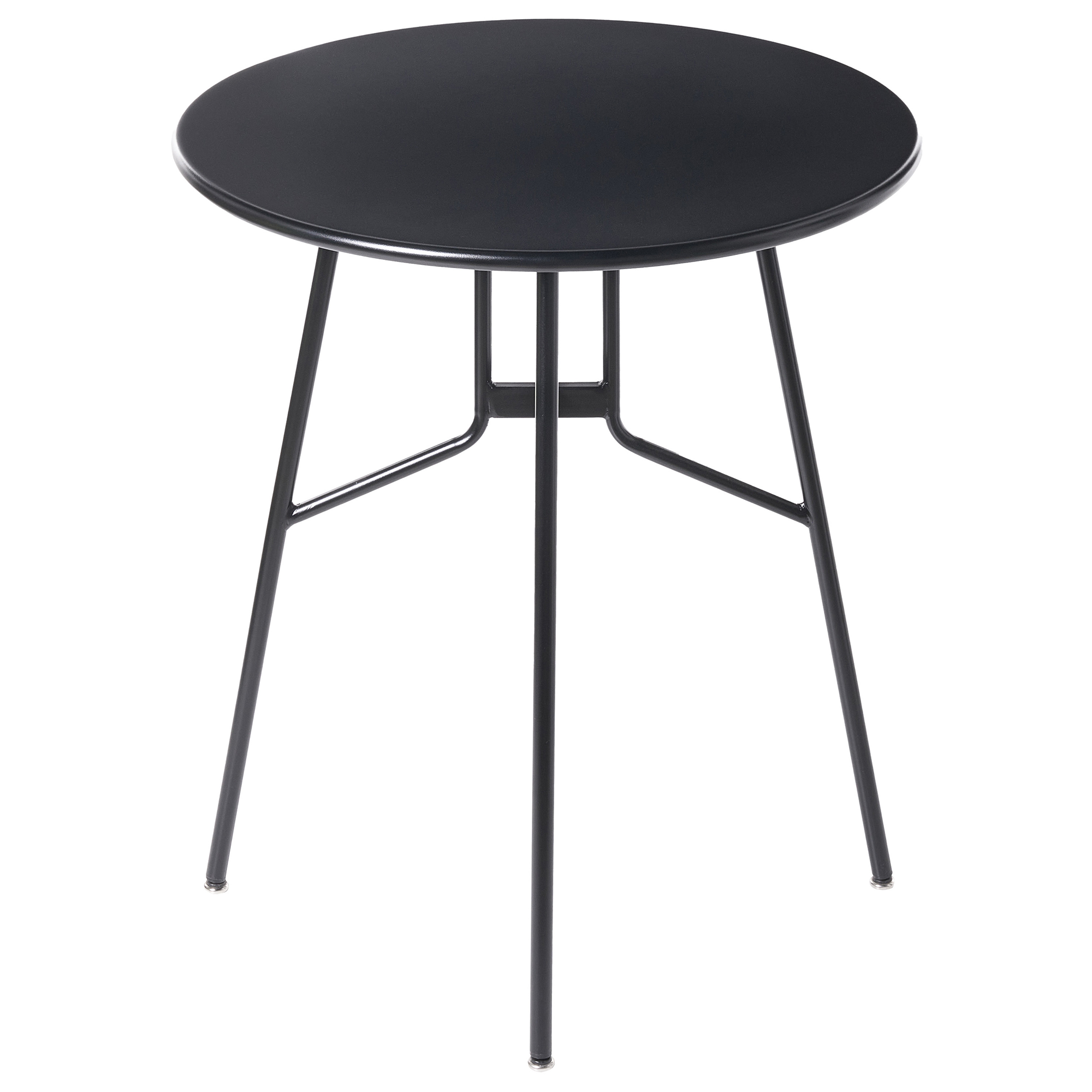 Tavolo da pranzo da giardino in ferro nero metallo rotondo ø 64 cm Design moderno per esterni