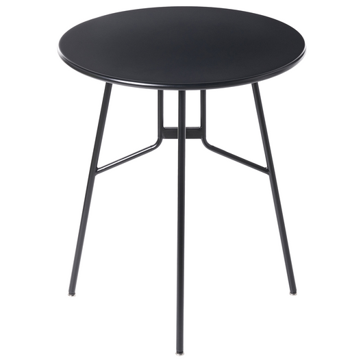 Tavolo da pranzo da giardino in ferro nero metallo rotondo ø 64 cm Design moderno per esterni