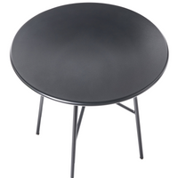 Tavolo da pranzo da giardino in ferro nero metallo rotondo ø 64 cm Design moderno per esterni