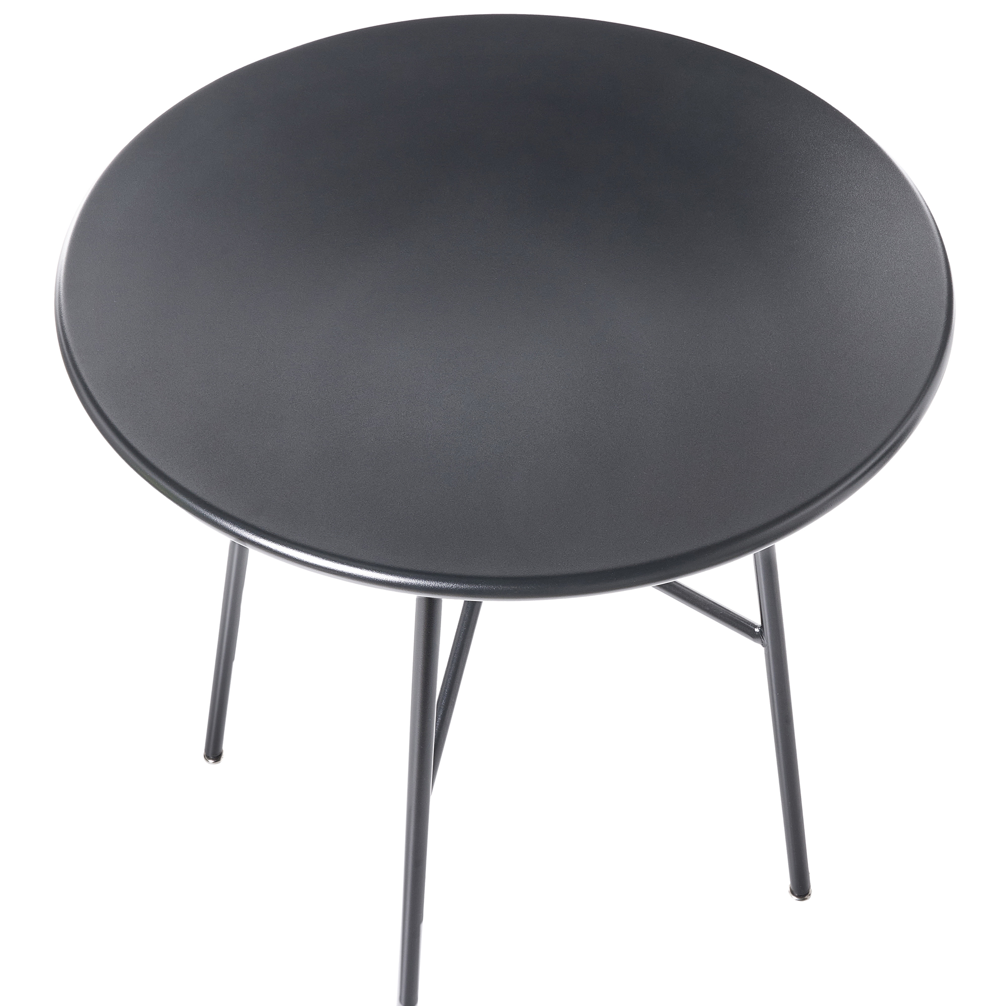 Tavolo da pranzo da giardino in ferro nero metallo rotondo ø 64 cm Design moderno per esterni