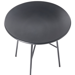 Tavolo da pranzo da giardino in ferro nero metallo rotondo ø 64 cm Design moderno per esterni