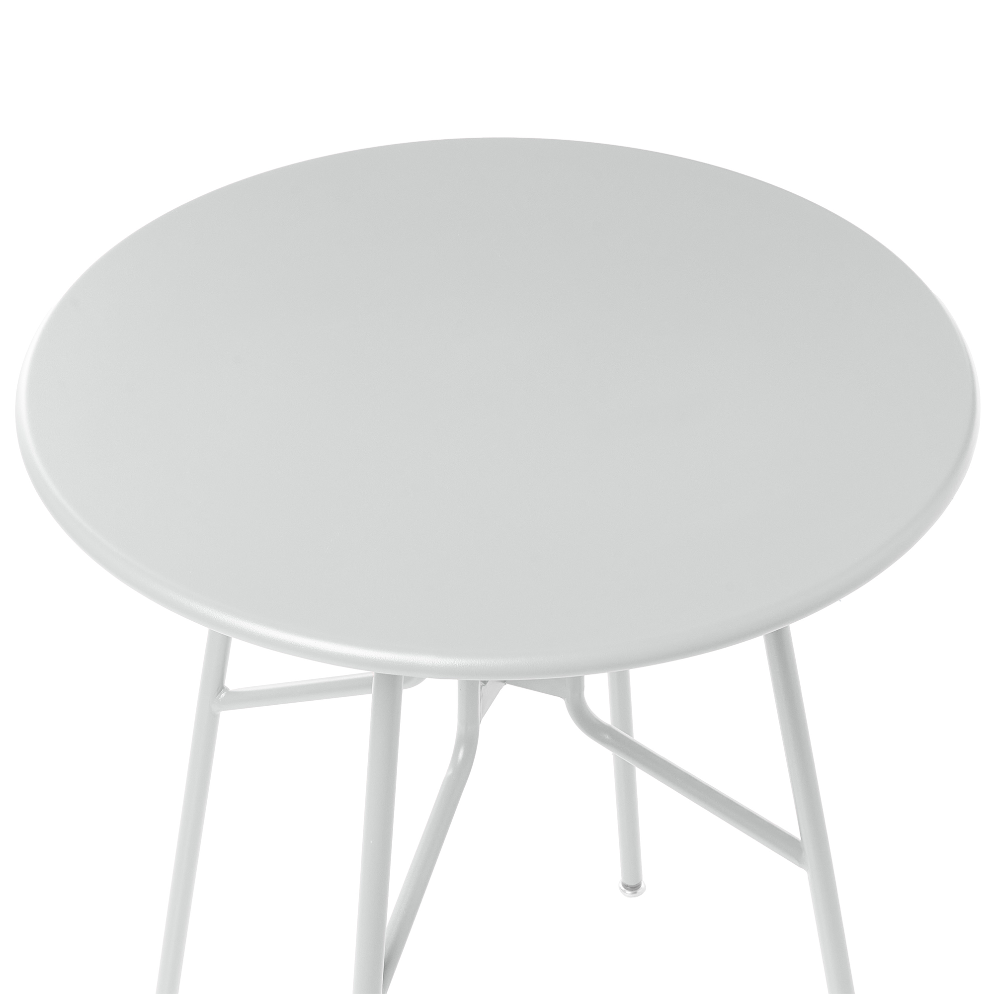 Tavolo da pranzo da giardino in ferro grigio metallo rotondo ø 64 cm Design moderno per esterni