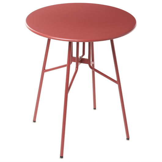 Tavolo da pranzo da giardino in ferro rosso metallo rotondo ø 64 cm Design moderno per esterni