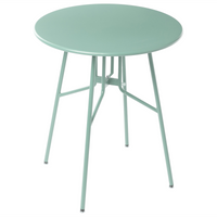 Tavolo da pranzo da giardino in ferro verde chiaro metallo rotondo ø 64 cm Design moderno per esterni