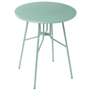 Tavolo da pranzo da giardino in ferro verde chiaro metallo rotondo ø 64 cm Design moderno per esterni