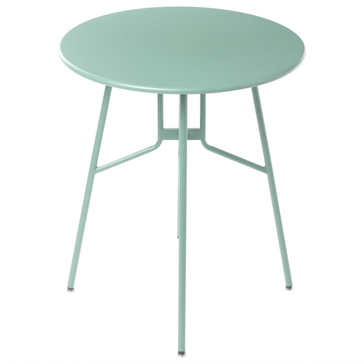 Tavolo da pranzo da giardino in ferro verde chiaro metallo rotondo ø 64 cm Design moderno per esterni