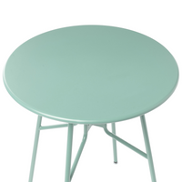 Tavolo da pranzo da giardino in ferro verde chiaro metallo rotondo ø 64 cm Design moderno per esterni