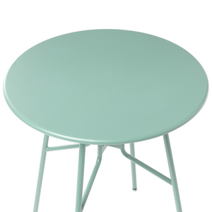 Tavolo da pranzo da giardino in ferro verde chiaro metallo rotondo ø 64 cm Design moderno per esterni