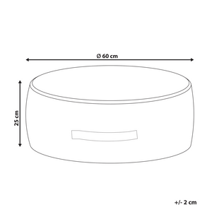 Pouf rotondo moderno in velluto per soggiorno e camera da letto marrone chiaro stile glamour