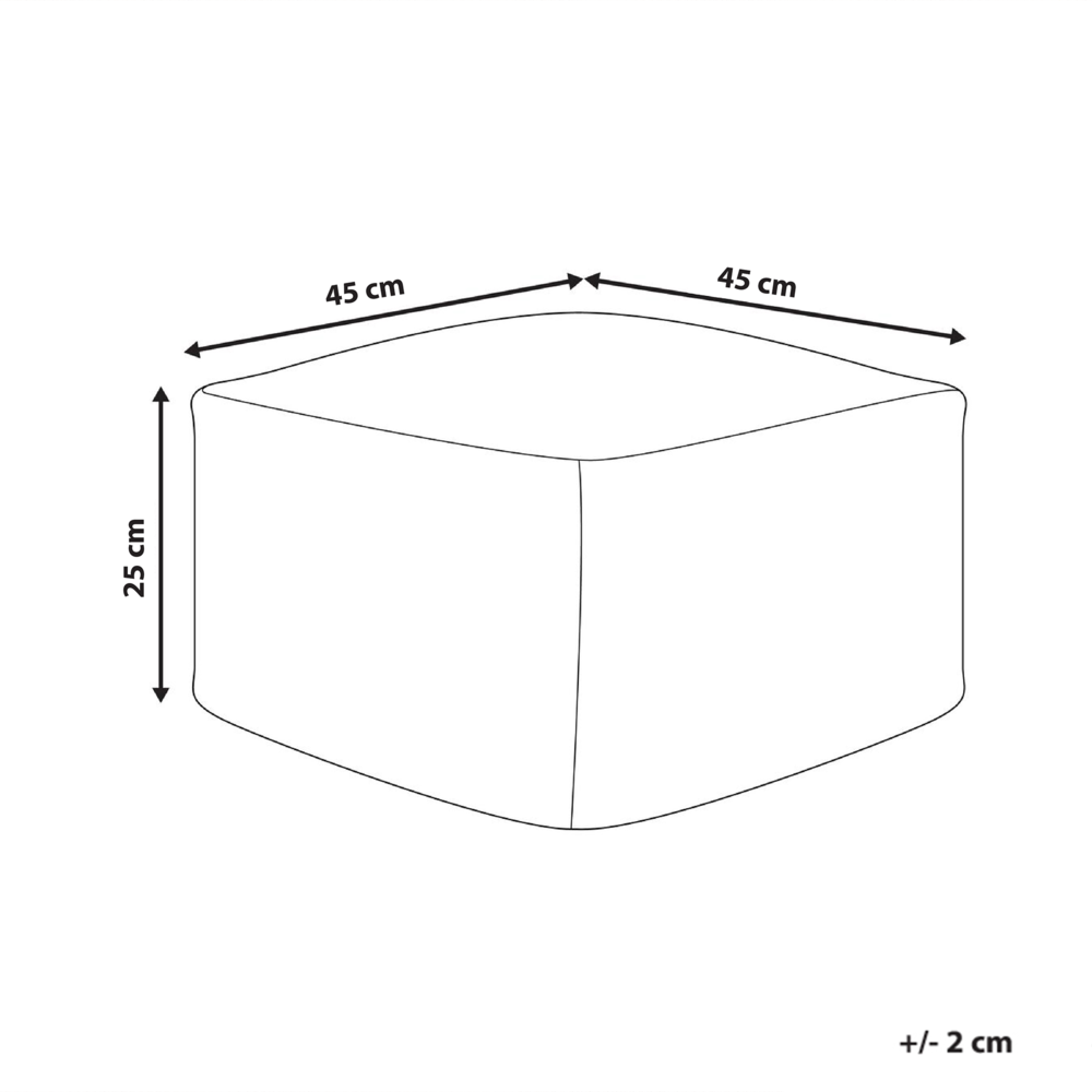 Pouf ottomano grigio in tessuto, poggiapiedi quadrato stile retrò boho