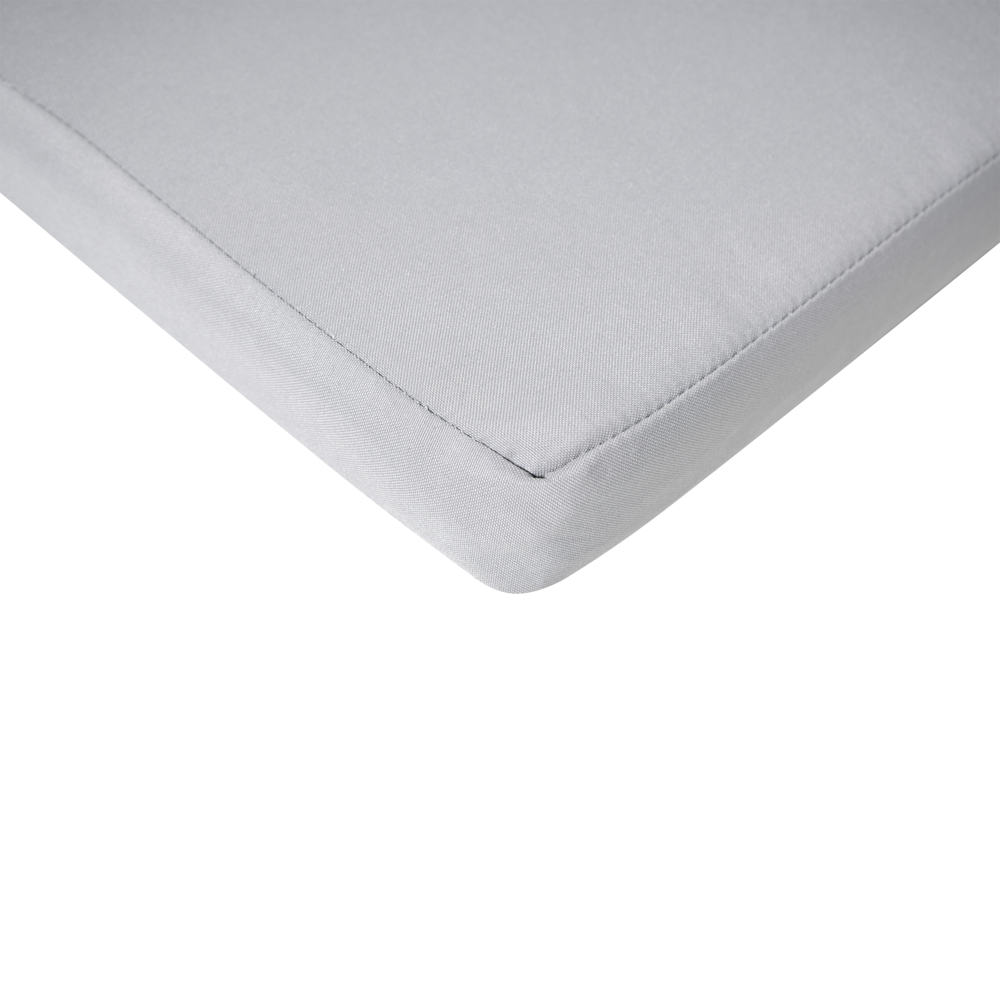 Set di 2 sedie in legno di acacia e cuscini grigio chiaro pieghevoli in stile rustico resistente ai raggi UV