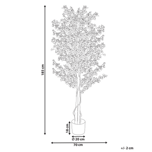 Pianta artificiale con vaso 185 cm decorativo per interni ed esterni