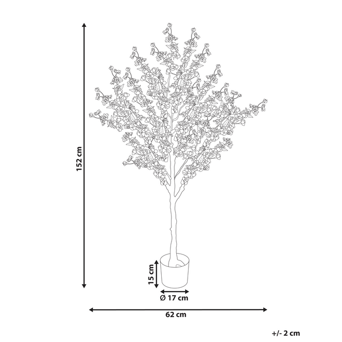 Pianta artificiale con vaso 152 cm decorativo per interni ed esterni