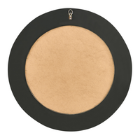 Specchio nero da parete 66 x 66 cm con cornice decorativa moderna rotonda