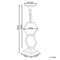 Portacandele in ferro dorato 44 cm per candele a colonna Stile tradizionale Glamour