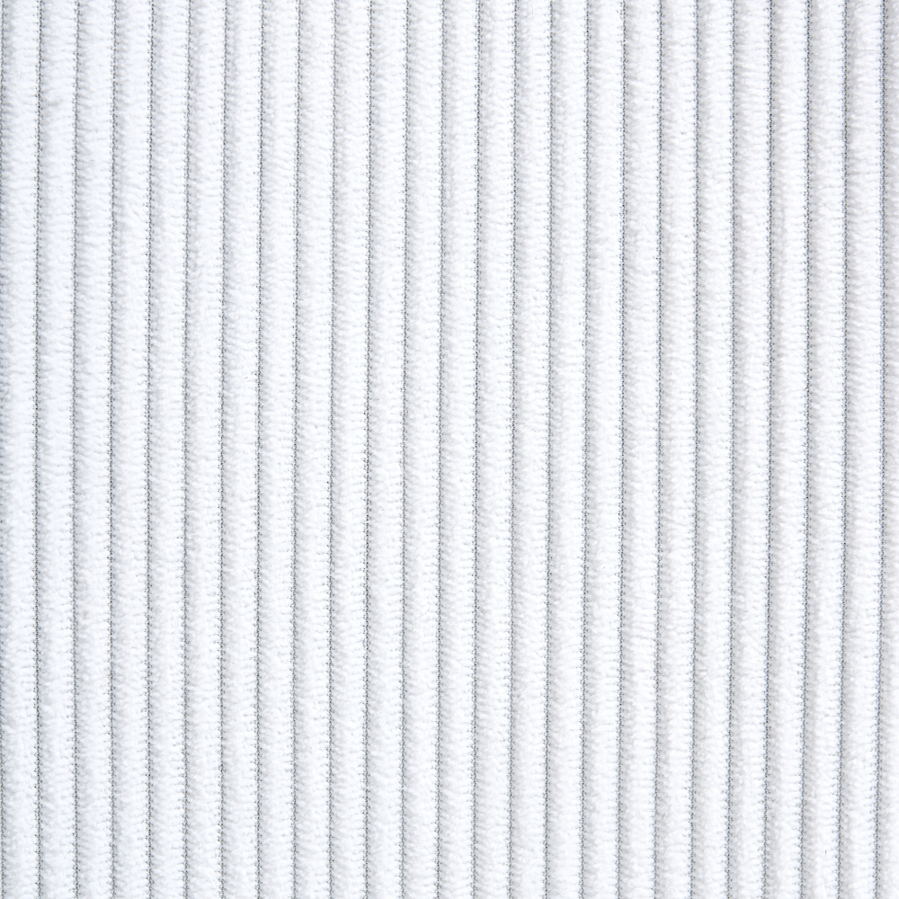 Set di 2 sedie da pranzo Struttura in tessuto bianco Seduta in velluto a coste Design moderno senza braccioli