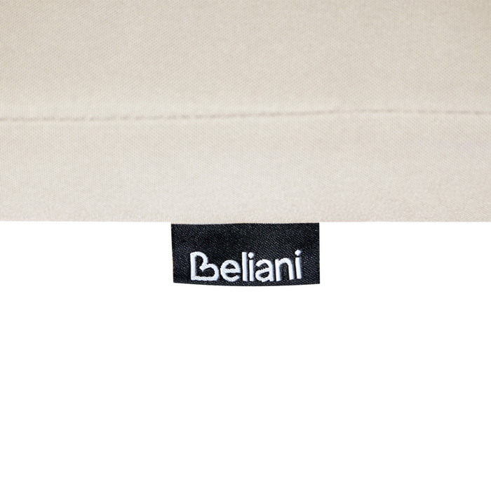 Set da pranzo da giardino a 6 posti in legno di acacia e sedie pieghevoli con cuscini tortora regolabili per esterni in stile country