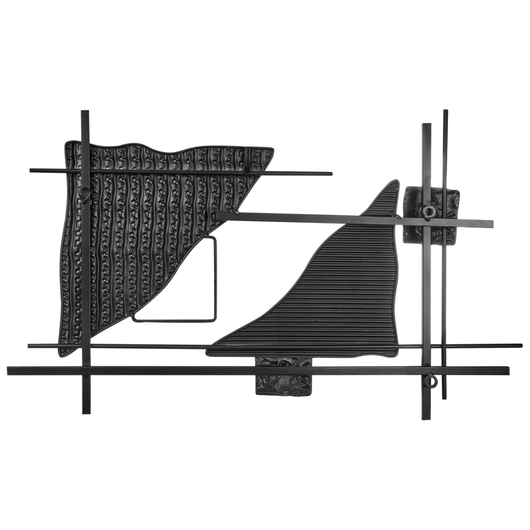 Decorazione da parete in metallo Decorazione da parete multicolore Arte Moderna Pezzo d'accento in metallo contemporaneo Finitura oro Stile Glam
