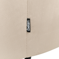Sedia A Dondolo Velluto Beige Gambe In Metallo Pattini In Legno Moderni