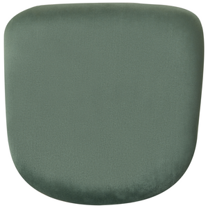 Sedia A Dondolo Velluto Verde Scuro Gambe In Metallo Pattini In Legno Moderni