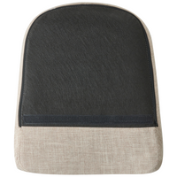 Sedia A Dondolo Tessuto Beige Gambe In Metallo Pattini In Legno Moderni