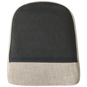 Sedia A Dondolo Tessuto Beige Gambe In Metallo Pattini In Legno Moderni