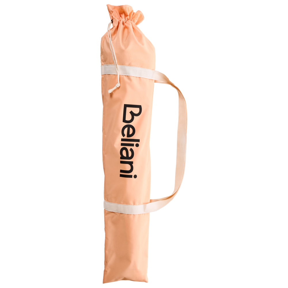 Ombrellone giardino tessuto bianco e arancione palo in legno faggio 150 cm Ombrellone esterno rotondo giardino retrò inclinabile resistente ai raggi UV