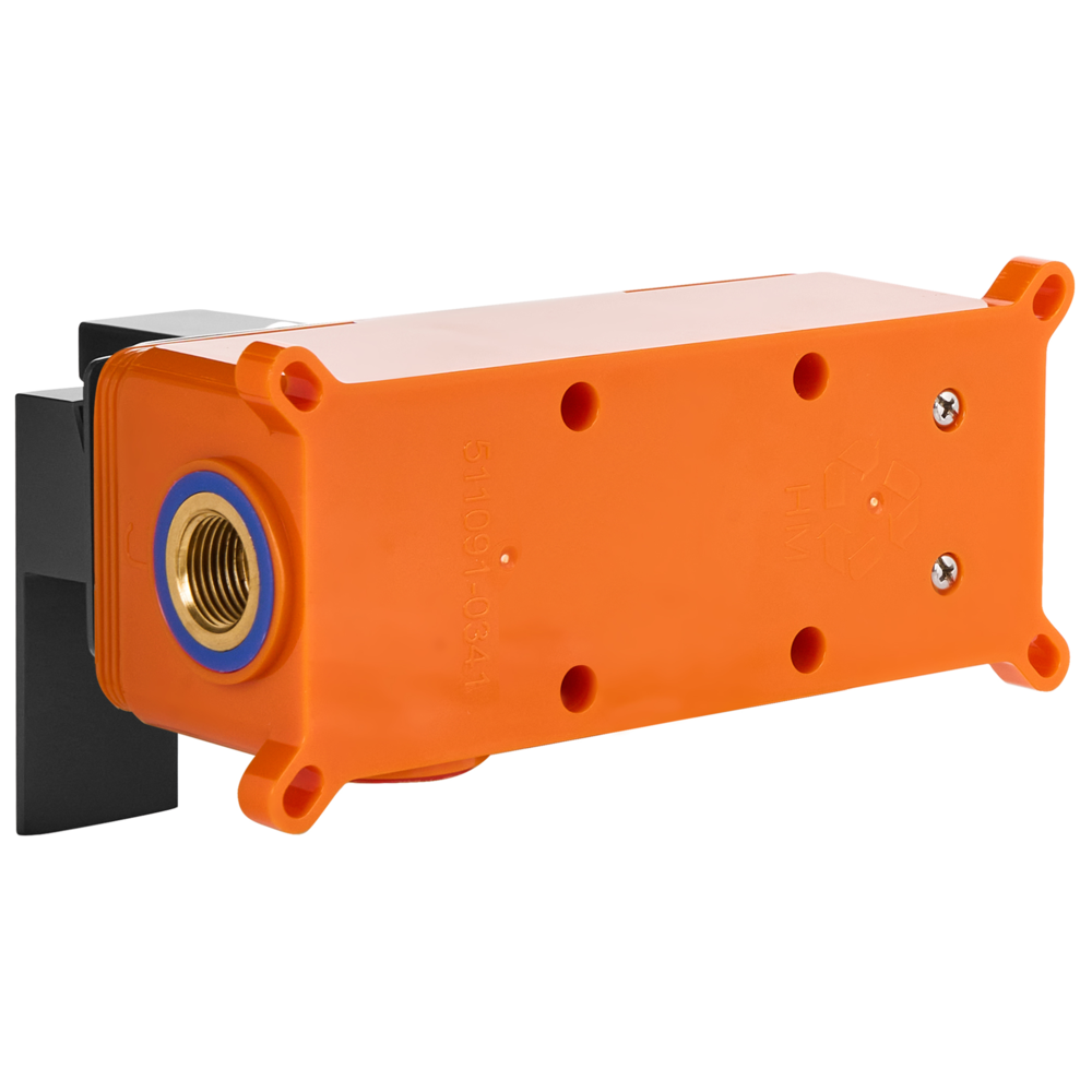 Rubinetto miscelatore a parete monocomando per lavabo in ottone con finitura nero