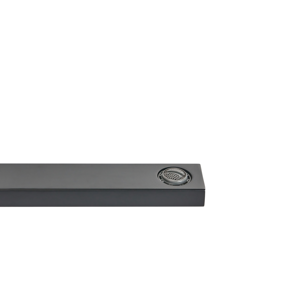 Rubinetto miscelatore a parete monocomando per lavabo in ottone con finitura nero