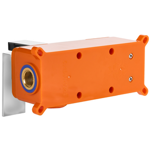 Rubinetto miscelatore a parete monocomando per lavabo in ottone con finitura argento