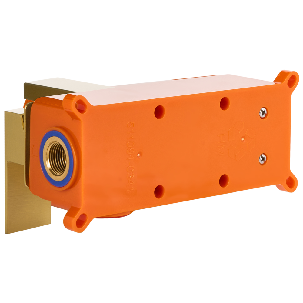 Rubinetto miscelatore a parete monocomando per lavabo in ottone con finitura oro