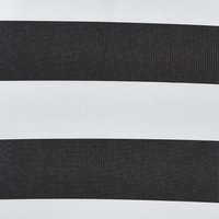 Ombrellone da giardino a baldacchino a righe bianche e nere in legno di betulla 245 cm resistente agli agenti atmosferici