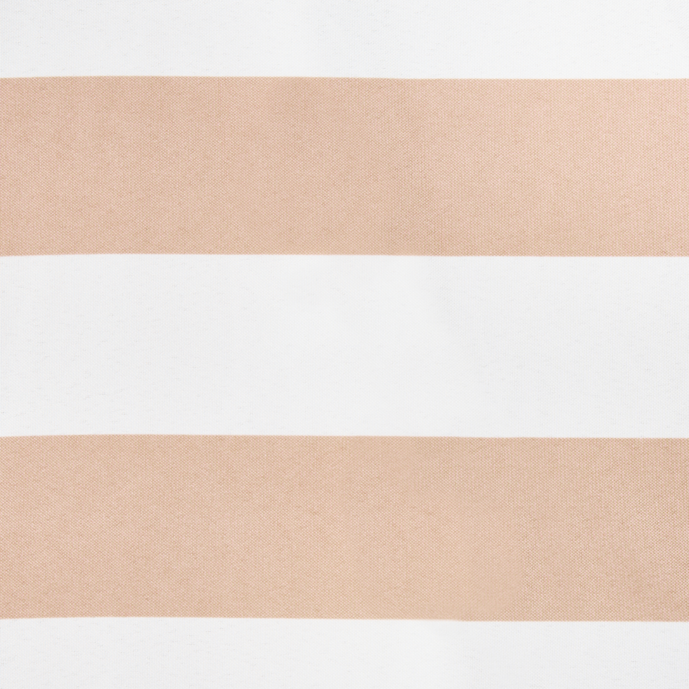 Ombrellone da giardino a baldacchino a righe beige e bianche in legno di betulla 245 cm resistente agli agenti atmosferici