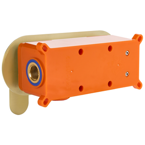 Rubinetto miscelatore per lavabo a parete in ottone oro monocomando bagno stile moderno