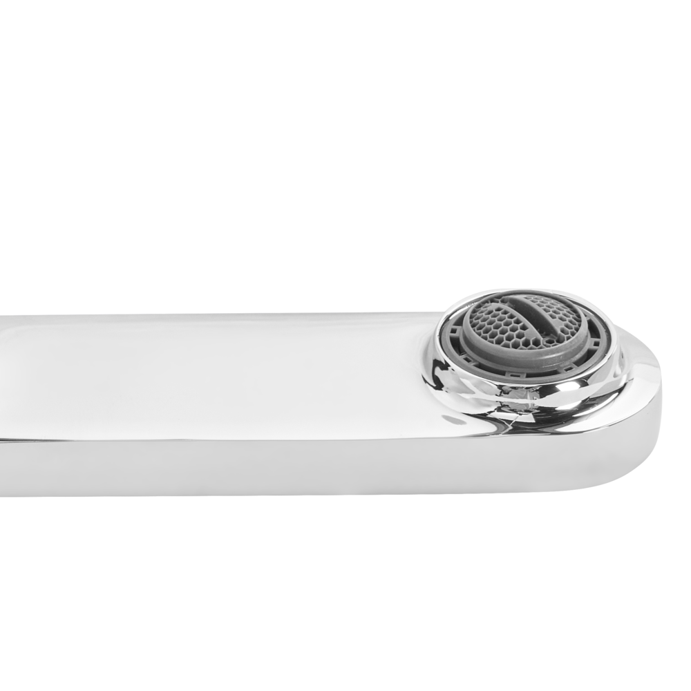 Rubinetto miscelatore per lavabo a parete in ottone argentato monocomando