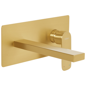 Rubinetto a parete in ottone con finitura oro monocomando bagno elegante