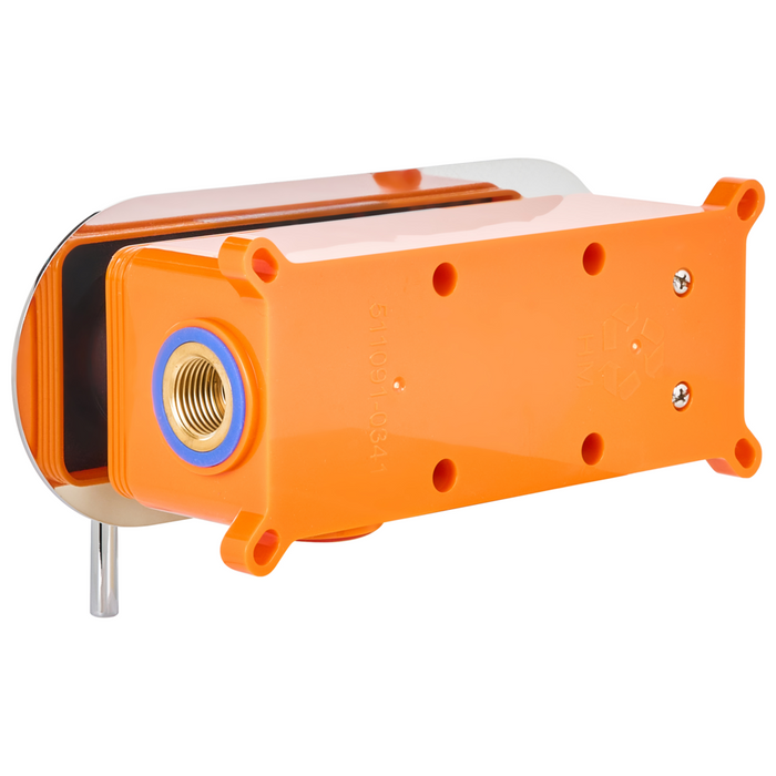 Rubinetto miscelatore per lavabo a parete in ottone argentato monocomando bagno elegante