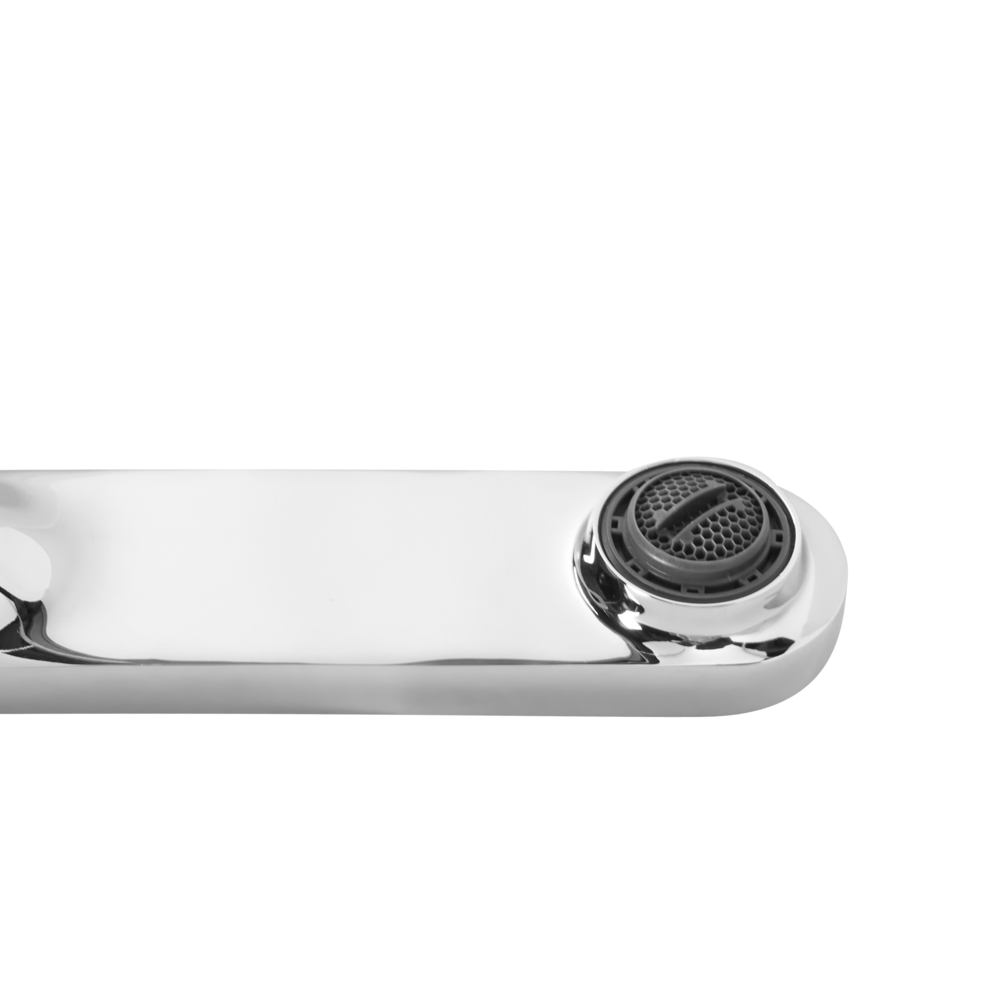 Miscelatore monocomando a parete per lavabo in ottone argento stile elegante