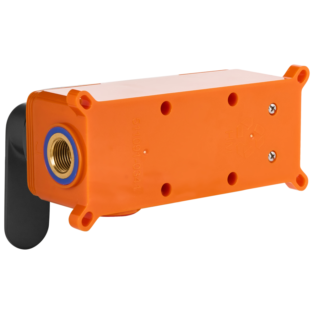 Miscelatore monocomando a parete per lavabo in ottone nero stile elegante